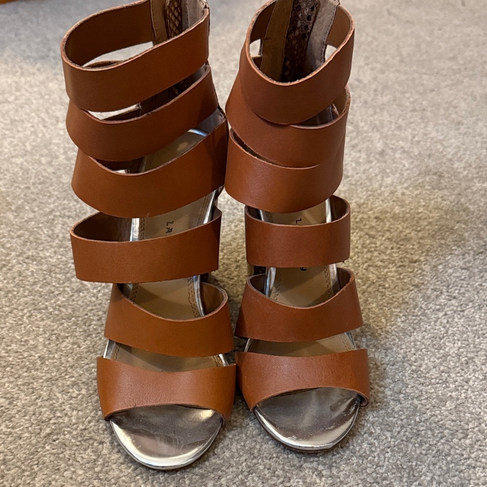 Chinese Laundry Brown Strappy Heels